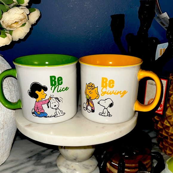 Peanuts Snoopy fall thanksgiving Character Mugs Set - Picture 1 of 3